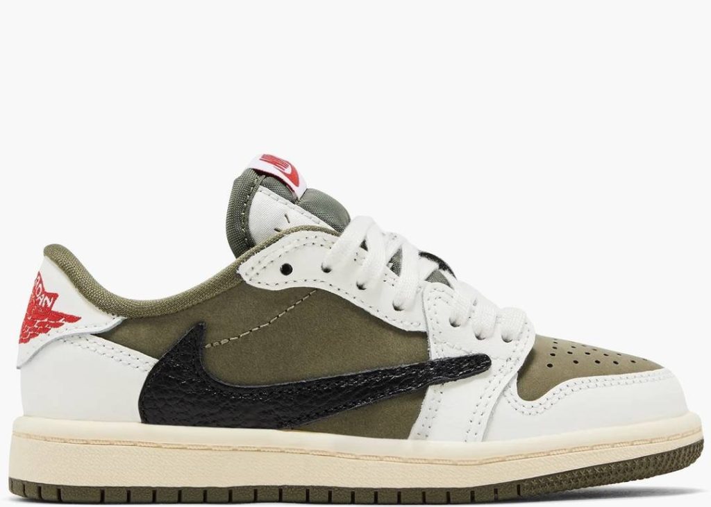 Nike Air Jordan 1 Retro Low OG SP Travis Scott Medium Olive (PS)